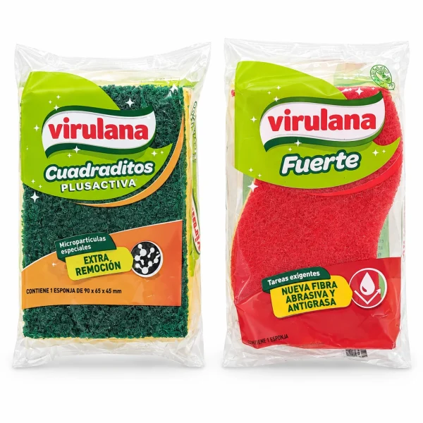 Virulana Esponja Cuadraditos/Fuerte