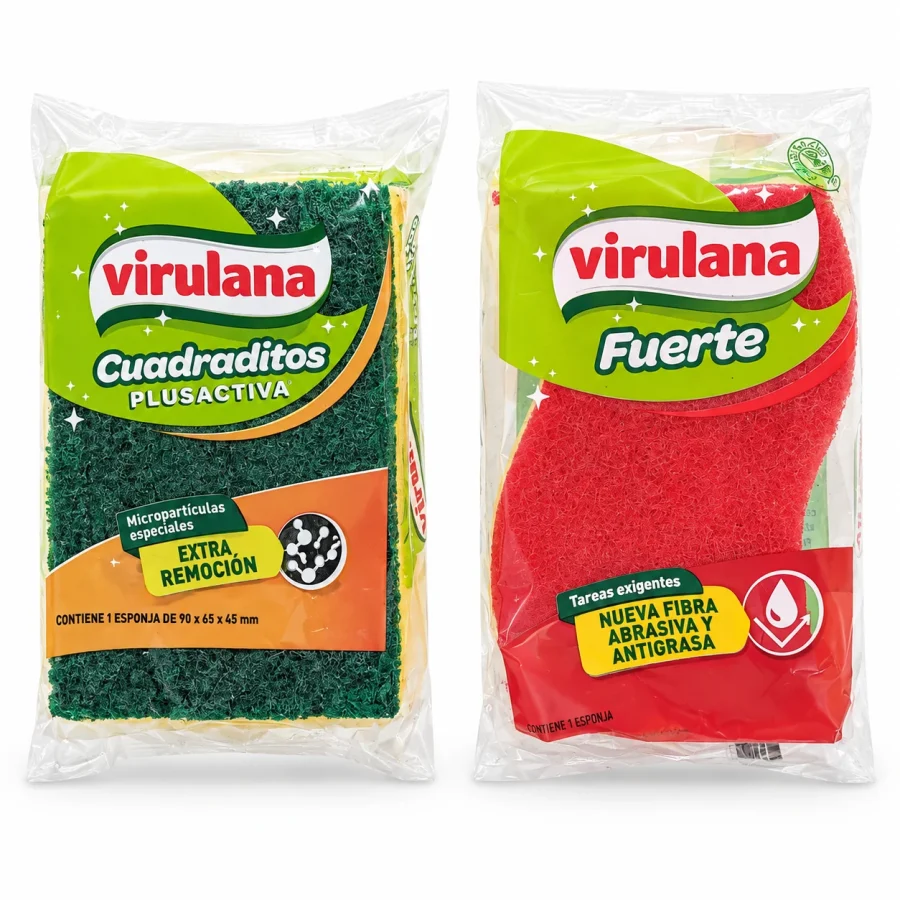 Virulana Esponja Cuadraditos/Fuerte