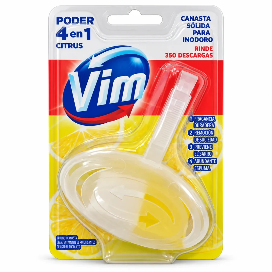 Vim Canasta sólida para inodoro Poder 4 en 1