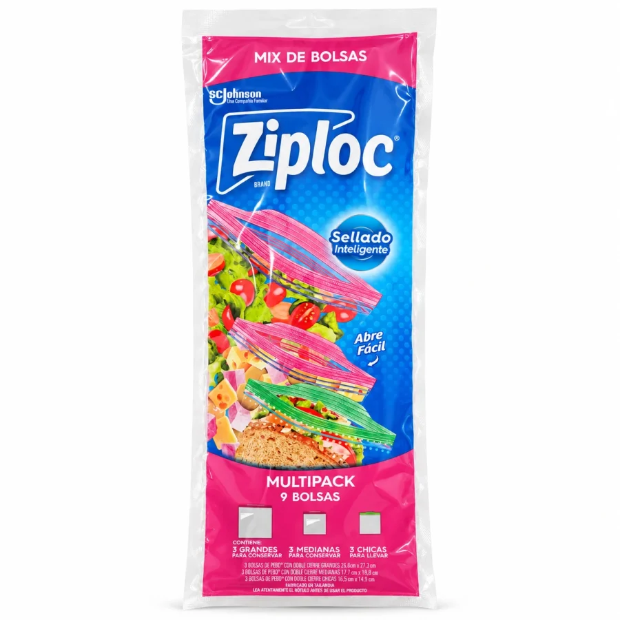 Ziploc Multipack 9 bolsas