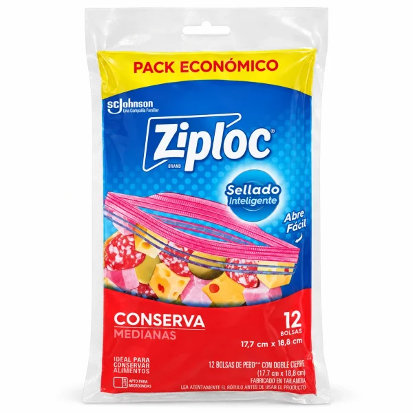 Ziploc Conserva medianas 12 bolsas