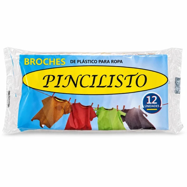 Pincilisto Broches de plástico para ropa 12 u.