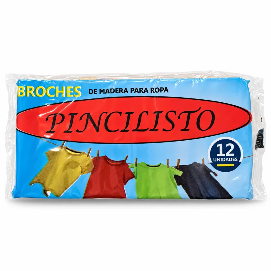 Pincilisto Broches de madera para ropa 12 u.
