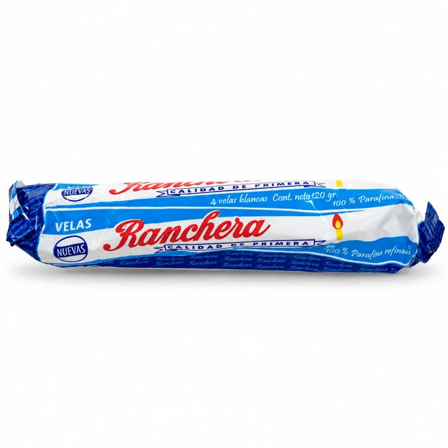 Ranchera Velas parafina 4 u. 120gr