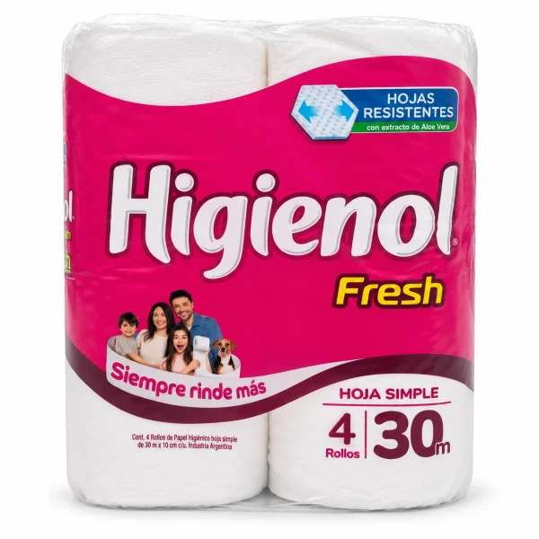 Higienol Fresh hoja simple x4 30mts