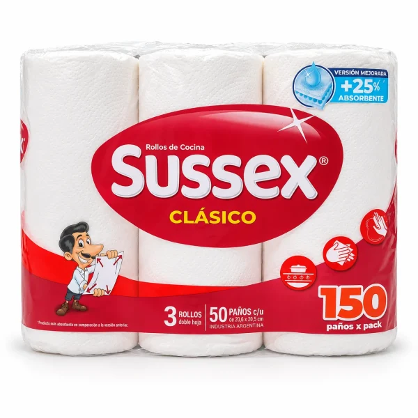 Sussex clásico 3x50 paños