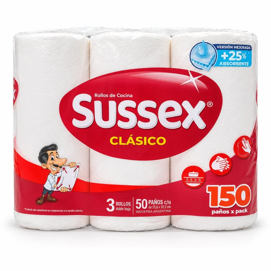 Sussex clásico 3x50 paños