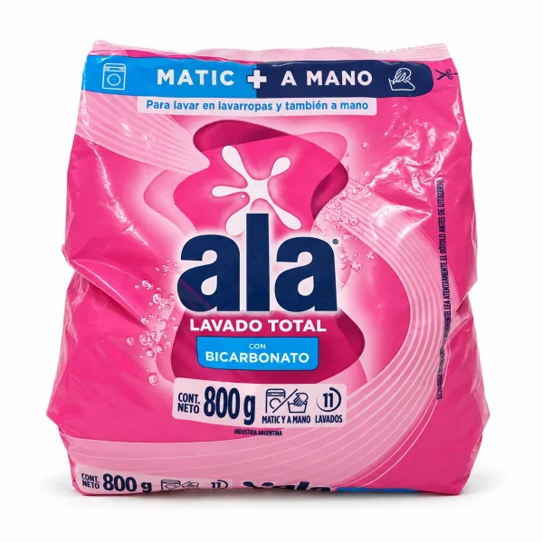 Jabón en polvo Ala con bicarbonato Matic + Mano 800gr