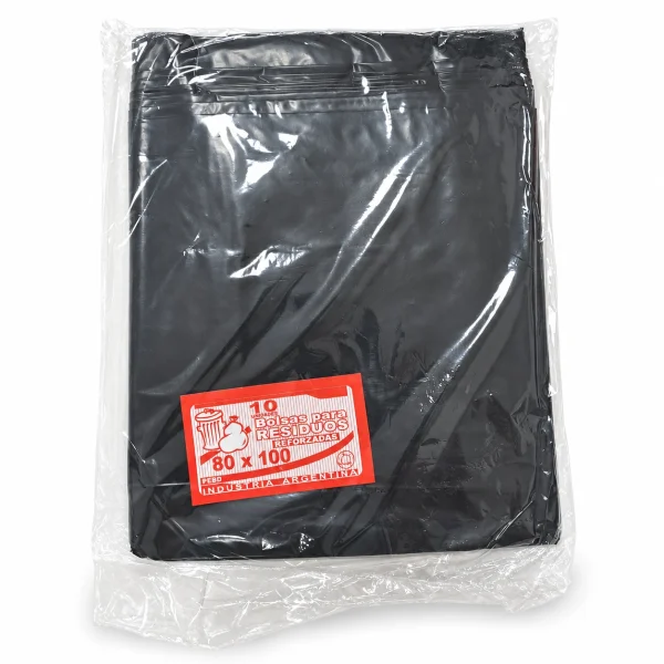 Bolsas de residuo reforzadas 80x100cm 10u.